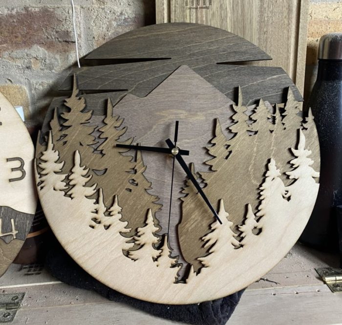 12 Inch Forest Scene Wall Clock